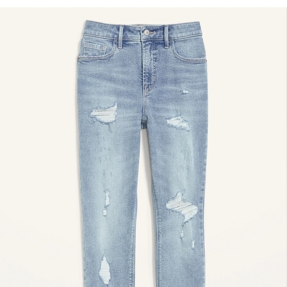 ✨Old Navy High-Waisted Rockstar Super Skinny Ripped Cut-Off Jeans, Size 4 - Picture 4 of 4